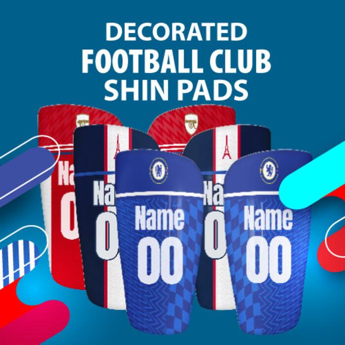 Decorated Football Club Shin Pads Thumbnail