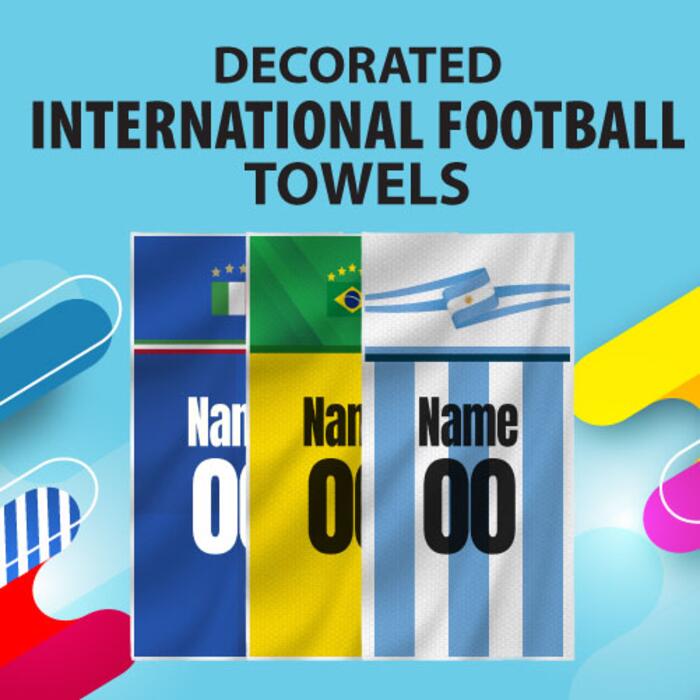 Decorated International Football Towels Thumbnail