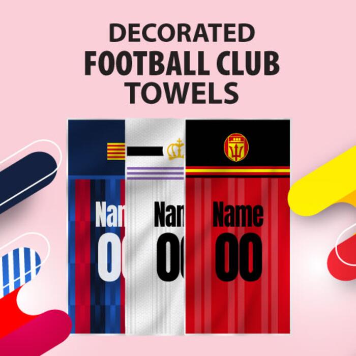 Decorated Football Club Towels Thumbnail