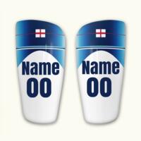 England name and number shin pad design