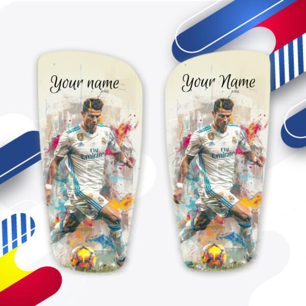 Personalised Cristiano Ronaldo Shin Pads - Custom Football Shin Guards with Your Name b3 Thumbnail