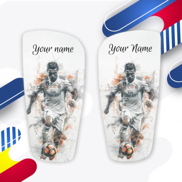 Personalised Cristiano Ronaldo Shin Pads - Custom Football Shin Guards with Your Name b7 Thumbnail