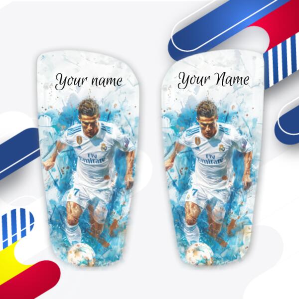 Personalised Cristiano Ronaldo Shin Pads - Custom Football Shin Guards with Your Name b9 Thumbnail
