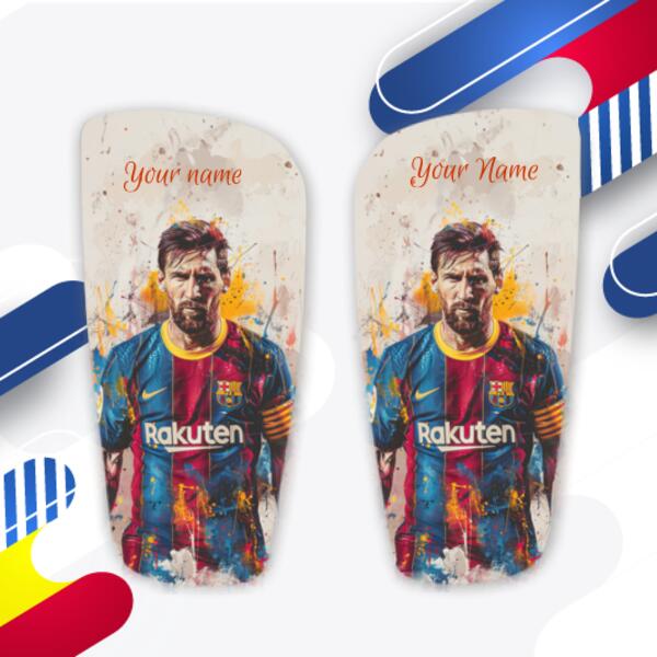 Personalised Lionel Messi Shin Pads - Custom Football Shin Guards with Your Name 2 Thumbnail
