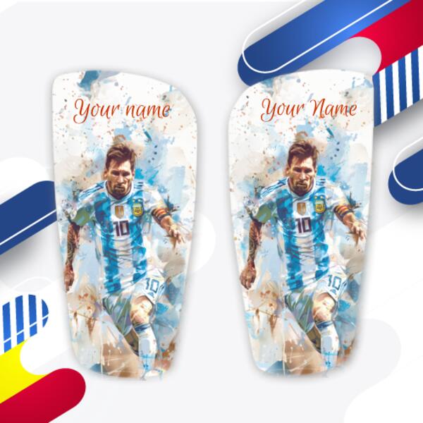 Personalised Lionel Messi Shin Pads - Custom Football Shin Guards with Your Name 3 Thumbnail