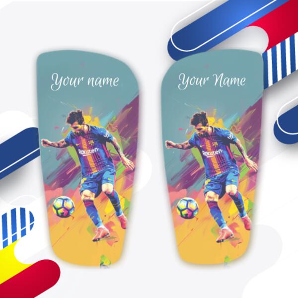 Personalised Lionel Messi Shin Pads - Custom Football Shin Guards with Your Name 4 Thumbnail