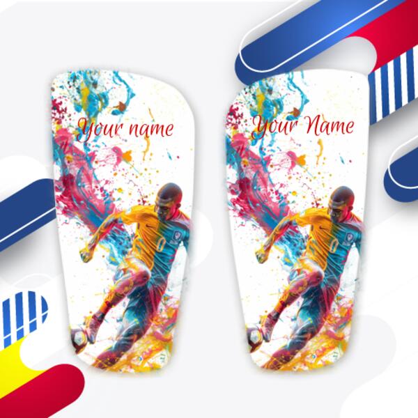 Personalised Kylian Mbappé Shin Pads - Custom Football Shin Guards with Your Name 3 Thumbnail