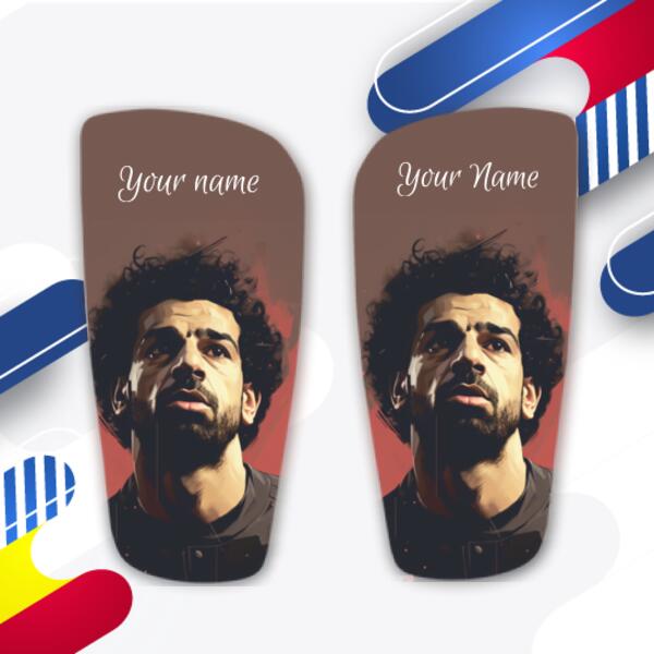 Personalised Mo Salah Shin Pads - Custom Football Shin Guards with Your Name  1 Thumbnail