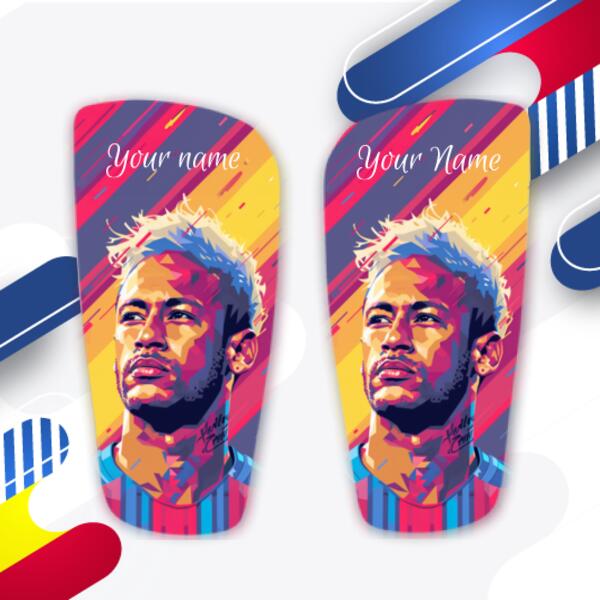 Personalised Neymar Shin Pads - Custom Football Shin Guards with Your Name 1 Thumbnail