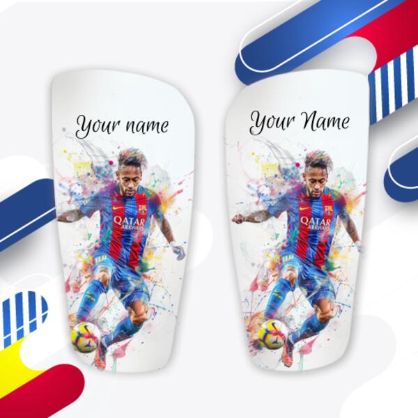 Personalised Neymar Shin Pads - Custom Football Shin Guards with Your Name 3 Thumbnail