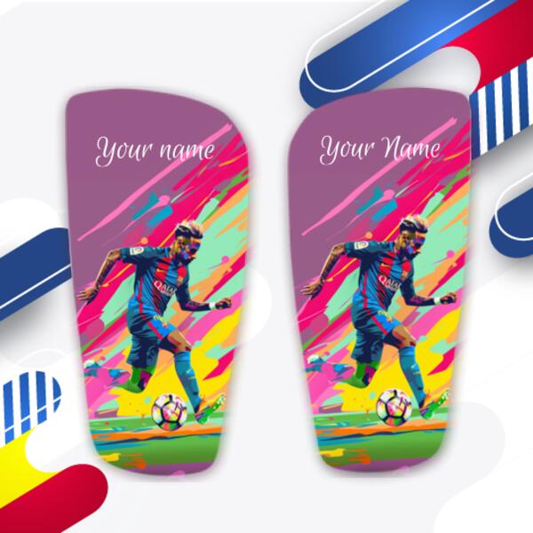 Personalised Neymar Shin Pads - Custom Football Shin Guards with Your Name 4 Thumbnail