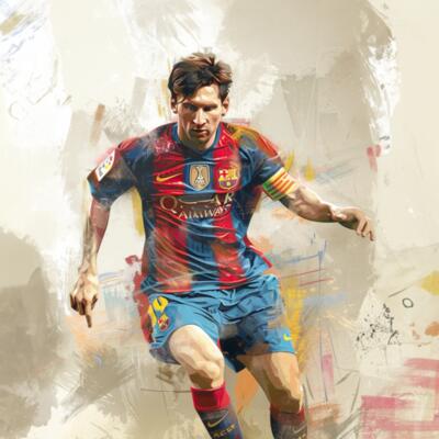 teddyburtonburger lionel messi playing football art handmade il 5e320d2e 6d49 459c 8291 994896f1 Thumbnail