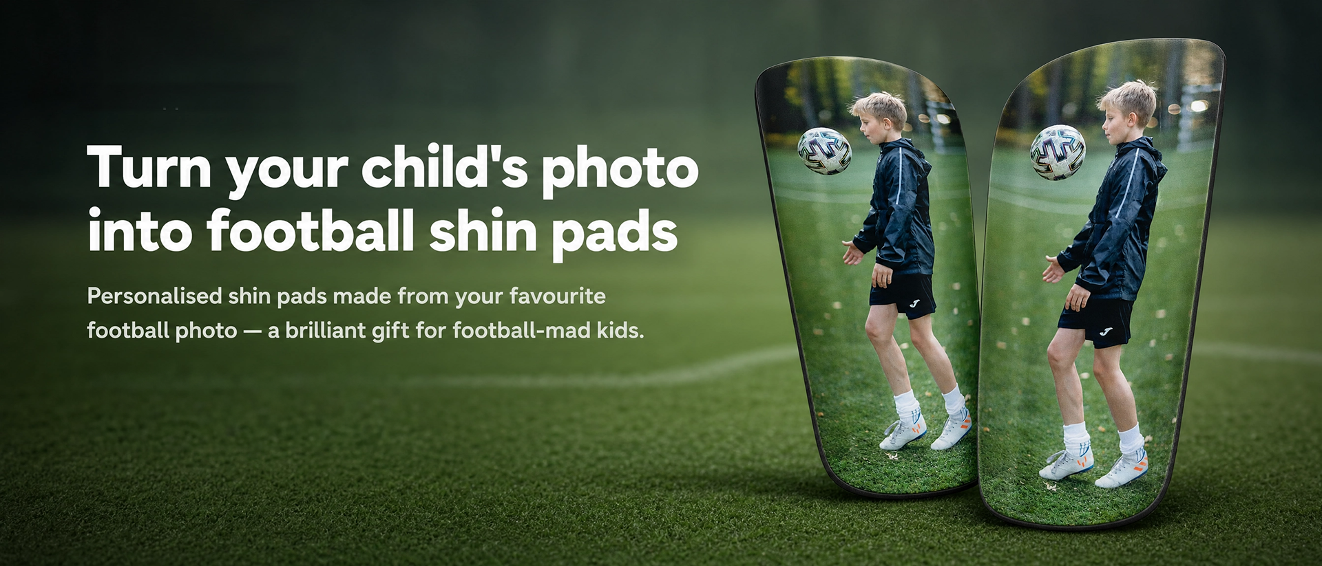 Personalised football shin pads